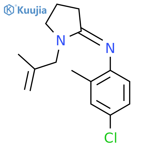 4-chloro-2-methyl-N-[(2E)-1-(2-methylprop-2-en-1-yl)pyrrolidin-2-ylidene]aniline structure