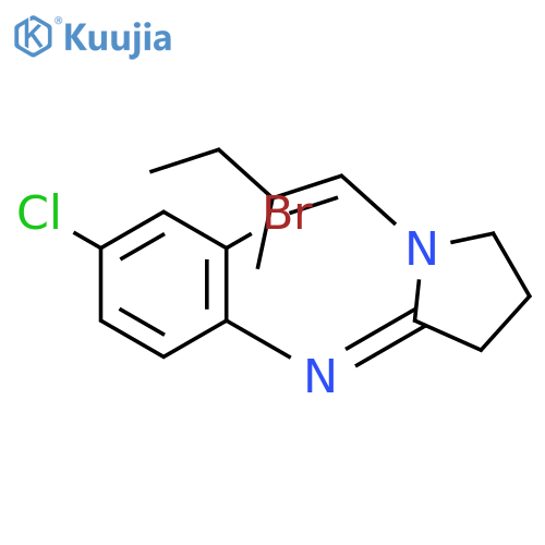 2-bromo-4-chloro-N-{(2E)-1-[(1E)-2-methylbut-1-en-1-yl]pyrrolidin-2-ylidene}aniline structure