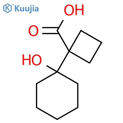 1-(1-hydroxycyclohexyl)cyclobutane-1-carboxylic acid structure