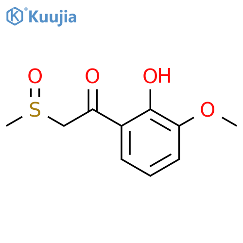 Ethanone, 1-(2-hydroxy-3-methoxyphenyl)-2-(methylsulfinyl)- structure