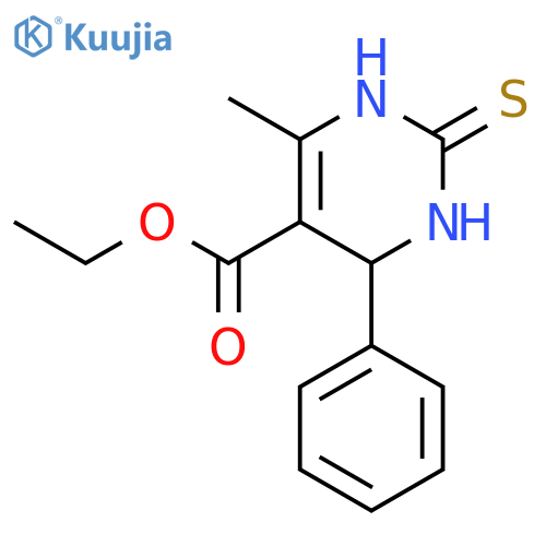 6-ME-4-PH-2-Thioxo-1,2,3,4-tetrahydro-pyrimidine-5-carboxylic acid ethyl ester structure