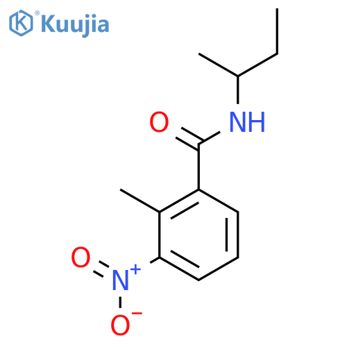 N-(butan-2-yl)-2-methyl-3-nitrobenzamide structure