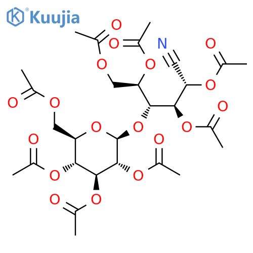 4-O-(2,3,4,6-Tetra-O-acetyl-β-D-glucopyranosyl)-D-glucononitrile 2,3,5,6-Tetraacetate structure