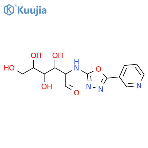 2-deoxy-2-[(5-pyridin-3-yl-1,3,4-oxadiazol-2-yl)amino]-D-glucose structure