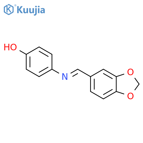 4-(1,3-benzodioxol-5-ylmethylideneamino)phenol structure