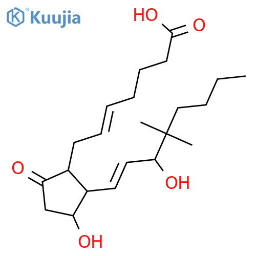 (5Z,11alpha,13E,15S)-11,15-dihydroxy-16,16-dimethyl-9-oxoprosta-5,13-dien-1-oic acid structure