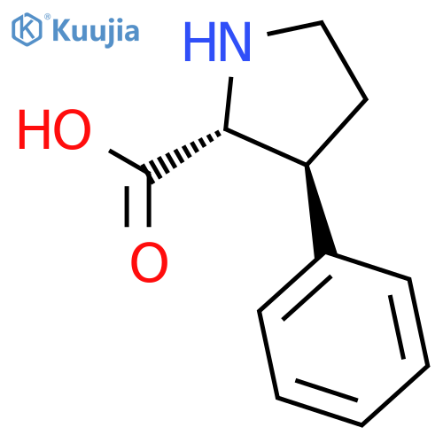 rac-(2R,3S)-3-phenylpyrrolidine-2-carboxylic acid structure