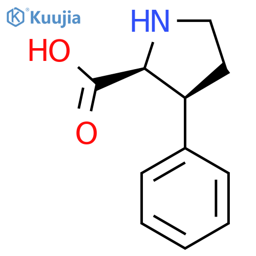 (2S,3S)-3-Phenylpyrrolidine-2-carboxylic acid structure