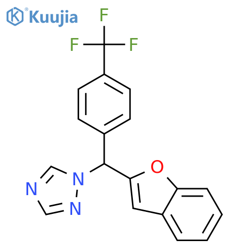 1H-1,2,4-TRIAZOLE, 1-[2-BENZOFURANYL[4-(TRIFLUOROMETHYL)PHENYL]METHYL]- structure
