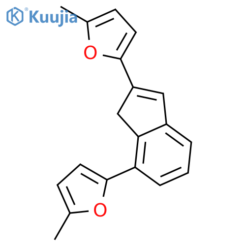 Furan, 2,2'-(1H-indene-2,7-diyl)bis[5-methyl- structure