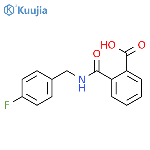 Benzoic acid, 2-[[[(4-fluorophenyl)methyl]amino]carbonyl]- structure