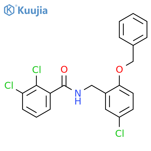 Benzamide, 2,3-dichloro-N-[[5-chloro-2-(phenylmethoxy)phenyl]methyl]- structure