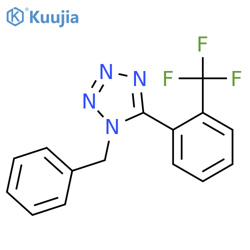 1H-TETRAZOLE, 1-(PHENYLMETHYL)-5-[2-(TRIFLUOROMETHYL)PHENYL]- structure