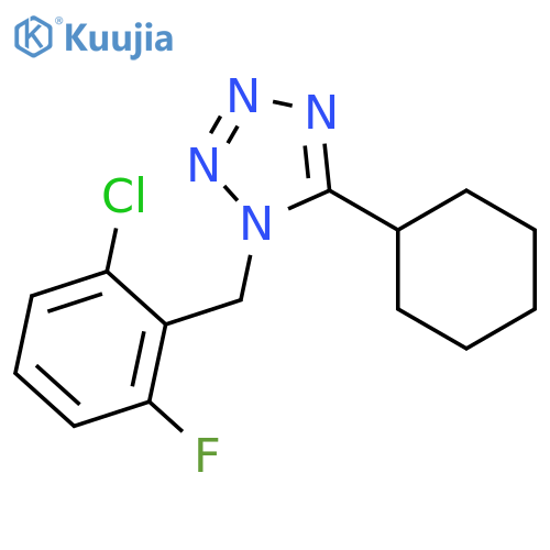 1H-Tetrazole, 1-[(2-chloro-6-fluorophenyl)methyl]-5-cyclohexyl- structure
