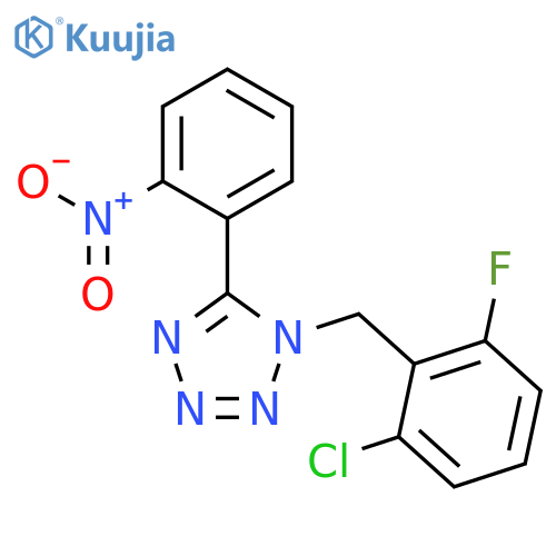 1H-TETRAZOLE, 1-[(2-CHLORO-6-FLUOROPHENYL)METHYL]-5-(2-NITROPHENYL)- structure
