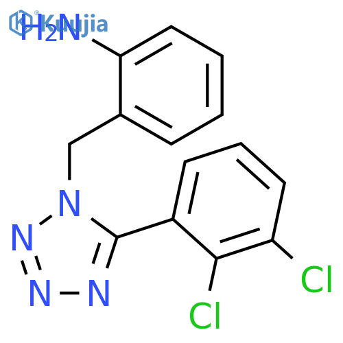 Benzenamine, 2-[[5-(2,3-dichlorophenyl)-1H-tetrazol-1-yl]methyl]- structure