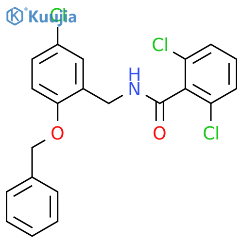 Benzamide, 2,6-dichloro-N-[[5-chloro-2-(phenylmethoxy)phenyl]methyl]- structure