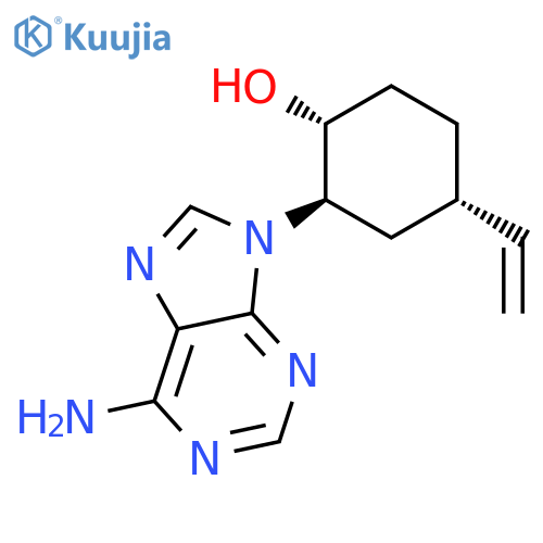 Cyclohexanol, 2-(6-amino-9H-purin-9-yl)-4-ethenyl-, (1R,2R,4S)-rel- structure