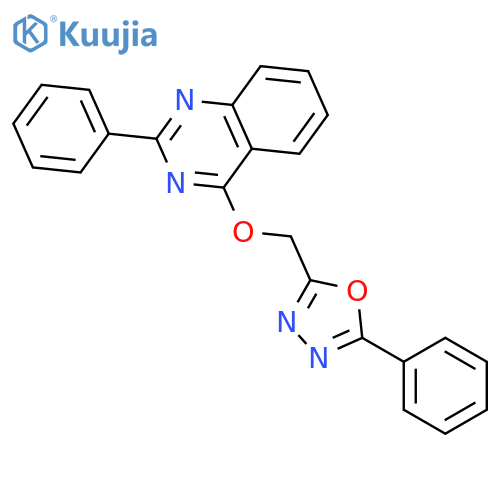 Quinazoline, 2-phenyl-4-[(5-phenyl-1,3,4-oxadiazol-2-yl)methoxy]- structure
