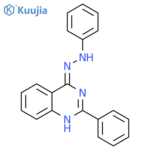 4(1H)-Quinazolinone, 2-phenyl-, phenylhydrazone structure