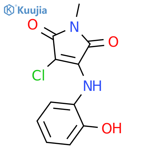 1H-PYRROLE-2,5-DIONE, 3-CHLORO-4-[(2-HYDROXYPHENYL)AMINO]-1-METHYL- structure