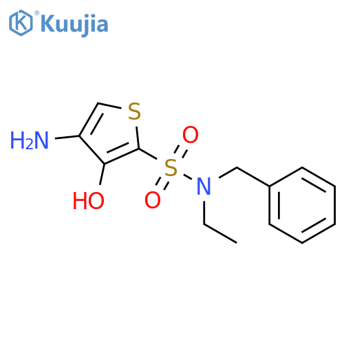 2-Thiophenesulfonamide, 4-amino-N-ethyl-3-hydroxy-N-(phenylmethyl)- structure