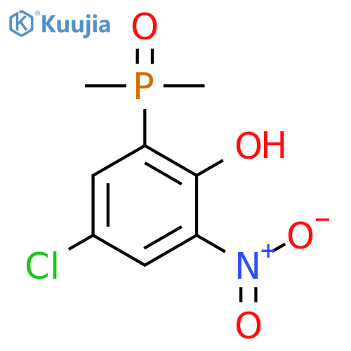PHENOL, 4-CHLORO-2-(DIMETHYLPHOSPHINYL)-6-NITRO- structure
