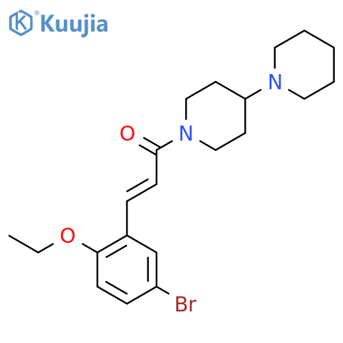 1,4'-Bipiperidine, 1'-[3-(5-bromo-2-ethoxyphenyl)-1-oxo-2-propenyl]- structure