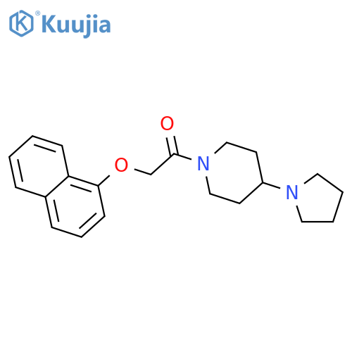 Piperidine, 1-[(1-naphthalenyloxy)acetyl]-4-(1-pyrrolidinyl)- structure