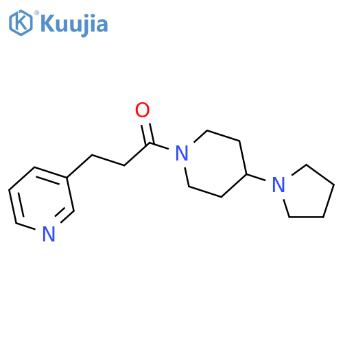 PIPERIDINE, 1-[1-OXO-3-(3-PYRIDINYL)PROPYL]-4-(1-PYRROLIDINYL)- structure