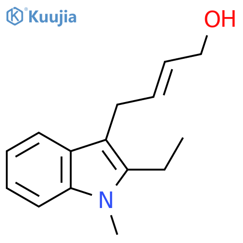 2-Buten-1-ol,4-(2-ethyl-1-methyl-1H-indol-3-yl)-,(2E)-(9CI) structure