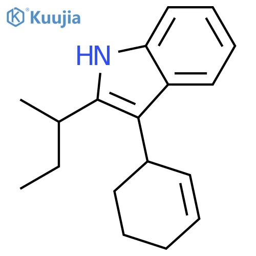 1H-Indole, 3-(2-cyclohexen-1-yl)-2-(1-methylpropyl)- structure