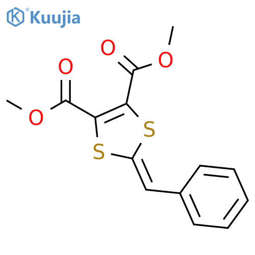 1,3-DITHIOLE-4,5-DICARBOXYLIC ACID, 2-(PHENYLMETHYLENE)-, DIMETHYL ESTER structure
