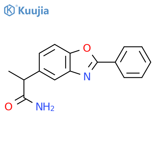 2-(2-phenyl-1,3-benzoxazol-5-yl)propanamide structure