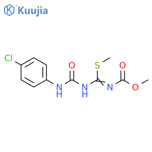 Carbamic acid,[[[[(4-chlorophenyl)amino]carbonyl]amino](methylthio)methylene]-,methyl ester structure