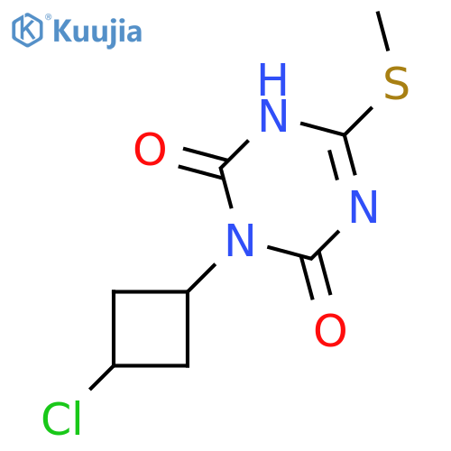 1,3,5-Triazine-2,4(1H,3H)-dione, 3-(3-chlorocyclobutyl)-6-(methylthio)- structure