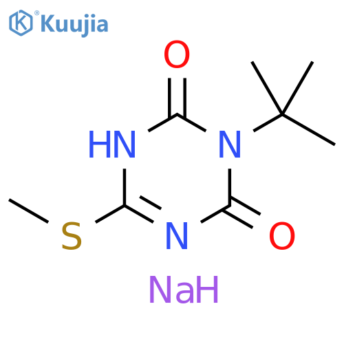 1,3,5-Triazine-2,4(1H,3H)-dione, 3-(1,1-dimethylethyl)-6-(methylthio)-, sodium salt (1:1) structure