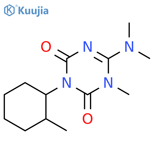1,3,5-Triazine-2,4(1H,3H)-dione, 6-(dimethylamino)-1-methyl-3-(2-methylcyclohexyl)- structure