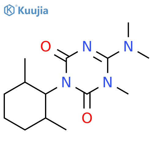 1,3,5-Triazine-2,4(1H,3H)-dione, 6-(dimethylamino)-3-(2,6-dimethylcyclohexyl)-1-methyl- structure