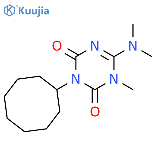 1,3,5-Triazine-2,4(1H,3H)-dione, 3-cyclooctyl-6-(dimethylamino)-1-methyl- structure