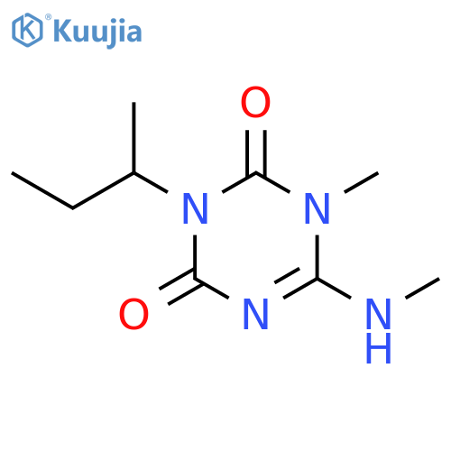 1,3,5-Triazine-2,4(1H,3H)-dione, 1-methyl-6-(methylamino)-3-(1-methylpropyl)- structure