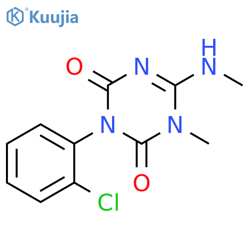 1,3,5-Triazine-2,4(1H,3H)-dione,3-(2-chlorophenyl)-1-methyl-6-(methylamino)- structure