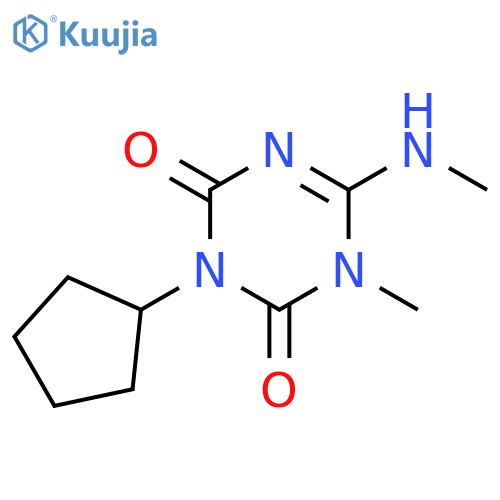 1,3,5-Triazine-2,4(1H,3H)-dione,3-cyclopentyl-5-methyl-6-(methylamino)- structure