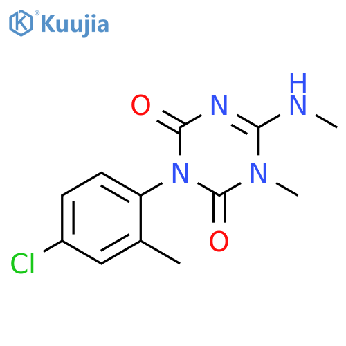 1,3,5-Triazine-2,4(1H,3H)-dione, 3-(4-chloro-2-methylphenyl)-1-methyl-6-(methylamino)- structure