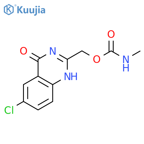 4(1H)-QUINAZOLINONE, 6-CHLORO-2-[[[(METHYLAMINO)CARBONYL]OXY]METHYL]- structure