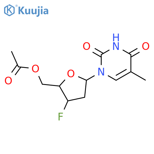[(2r,3s,5r)-3-fluoro-5-(5-methyl-2,4-dioxopyrimidin-1-yl)oxolan-2-yl]methyl Acetate structure