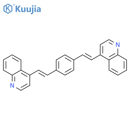 QUINOLINE, 4,4'-(1,4-PHENYLENEDI-2,1-ETHENEDIYL)BIS- structure