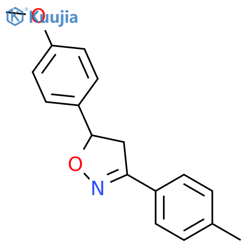 Isoxazole, 4,5-dihydro-5-(4-methoxyphenyl)-3-(4-methylphenyl)- structure