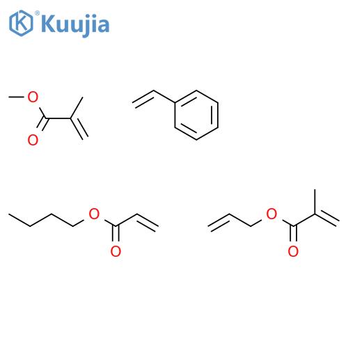 2-Propenoic acid, 2-methyl-, methyl ester, polymer with butyl 2-propenoate, ethenylbenzene and 2-propenyl 2-methyl-2-propenoate structure