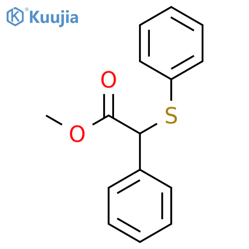 Benzeneacetic acid, a-(phenylthio)-, methyl ester structure
